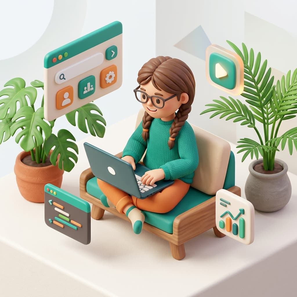 Student exploring technology with a teacher-led learning platform